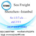 Fret maritime Port de Shenzhen expédition à Istanbul